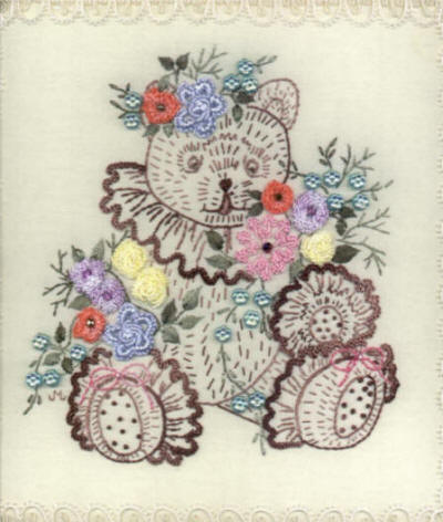 Brazilian Embroidery Pattern Teddy Bearfor Jayne