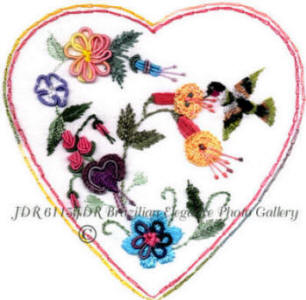 Brazilian Embroidery Hearts and Flowers Designs JDR 6115 Beverley's Heart